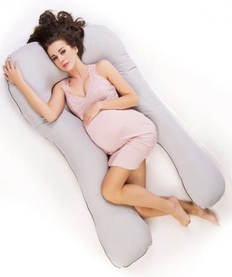 Super Mami "U"  Poduszka dla kobiet w ciąży wzór Grochy